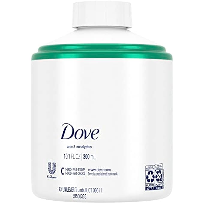 Dove NOURISHING FOAMING HAND WASH TOUCHLESS DISPENSER REFILL ALOE AND EUCALYPTUS MOISTURIZING HAND WASH FOR LASTING NOURISHMENT 10.1 OZ 6-PACK - Image 2